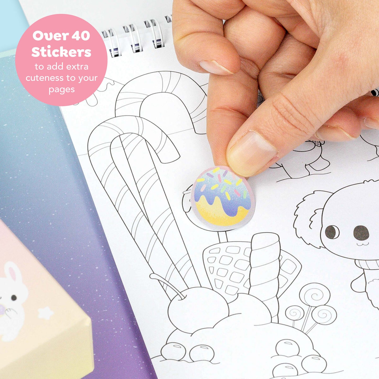 Pastel Colouring Set - Kawaii Cafe