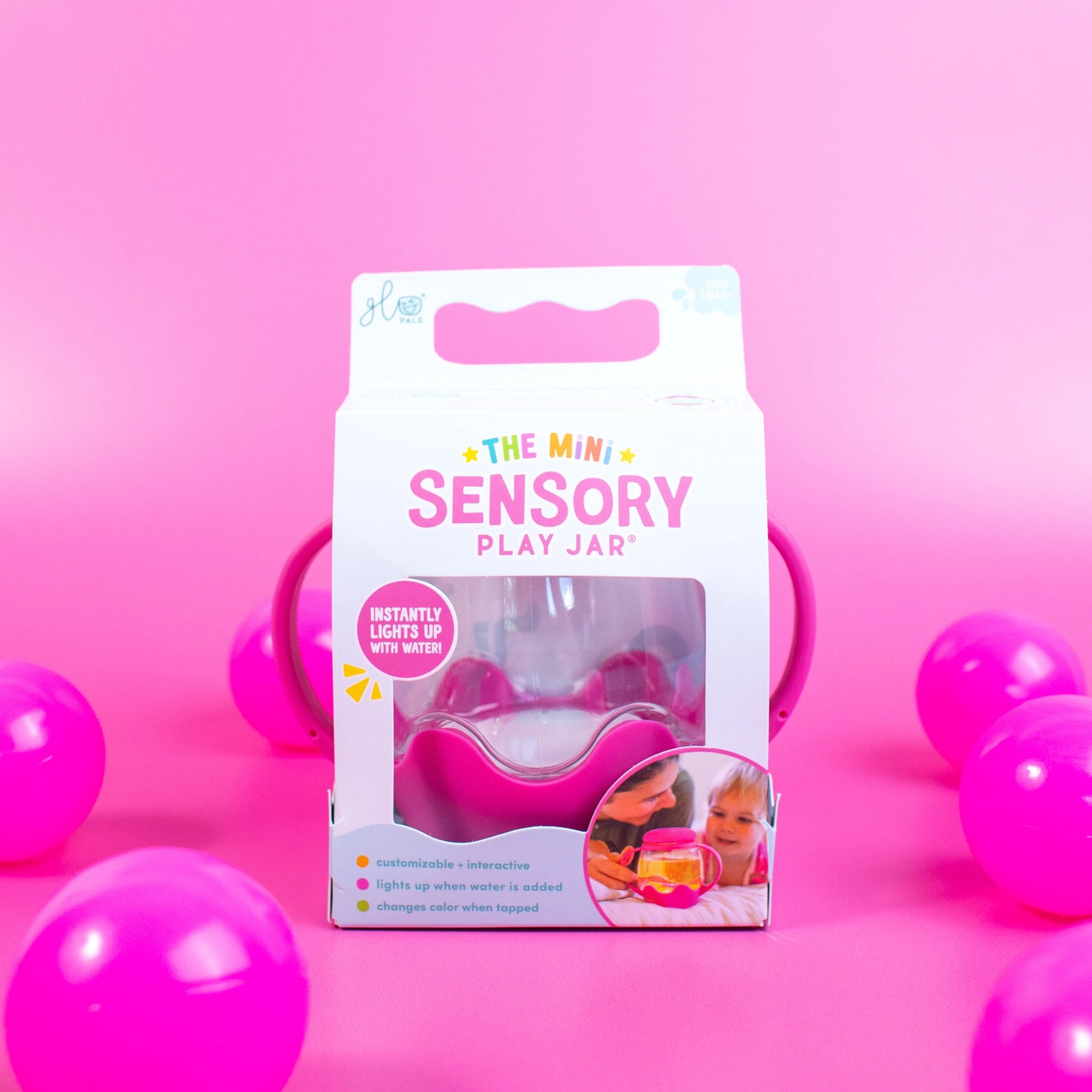 Mini Sensory Play Jar® - Pink by Jellystone Designs
