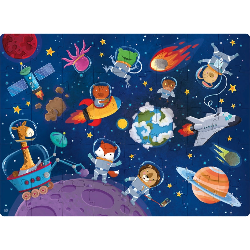 Sassi 3D Puzzle and Book Set - Space, 40 Pcs