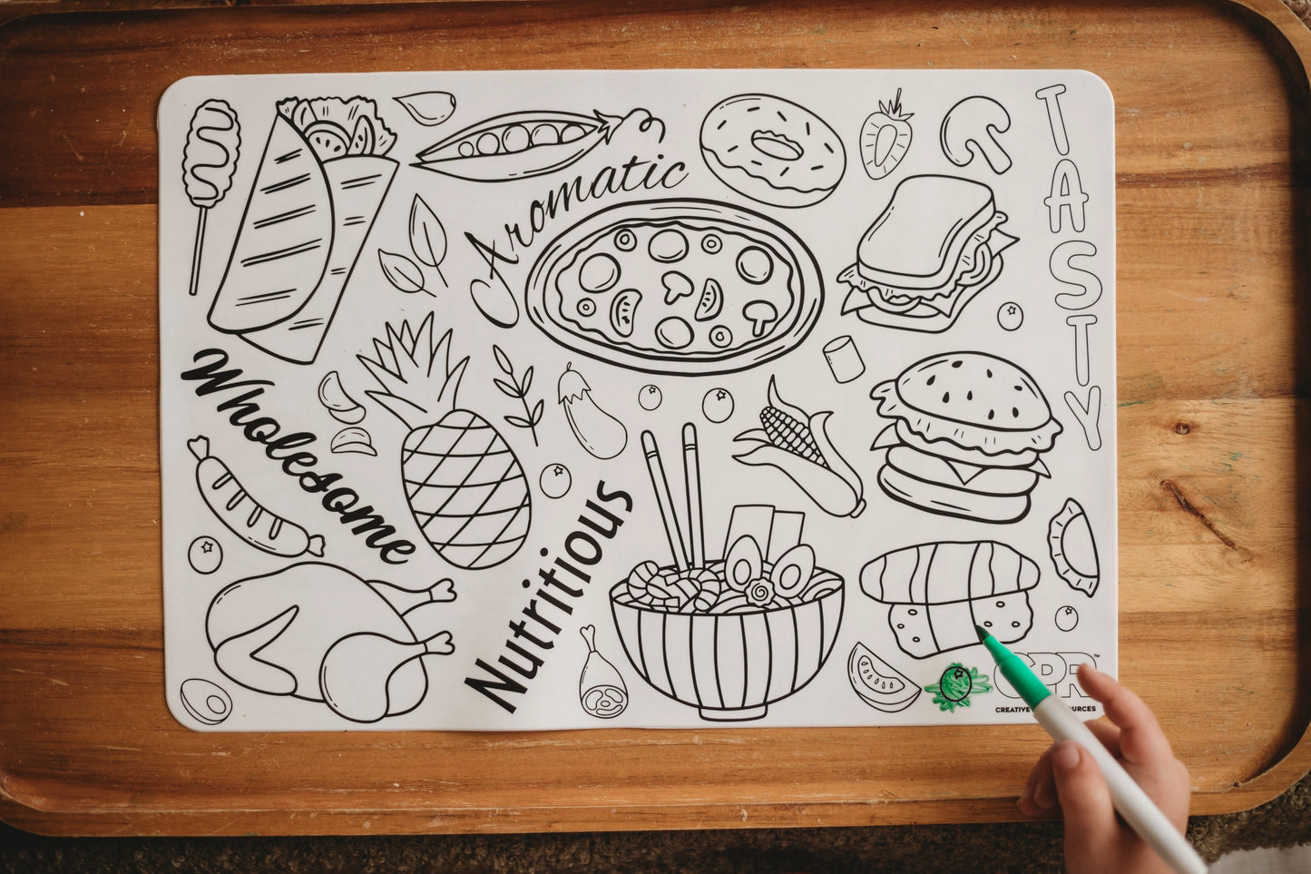 Silicone Colouring Mat - A World of Tasty Adventures