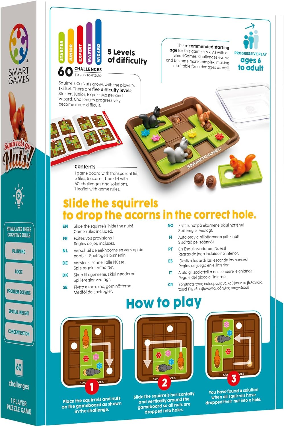 Smart Games - Squirrels Go Nuts Puzzle Game