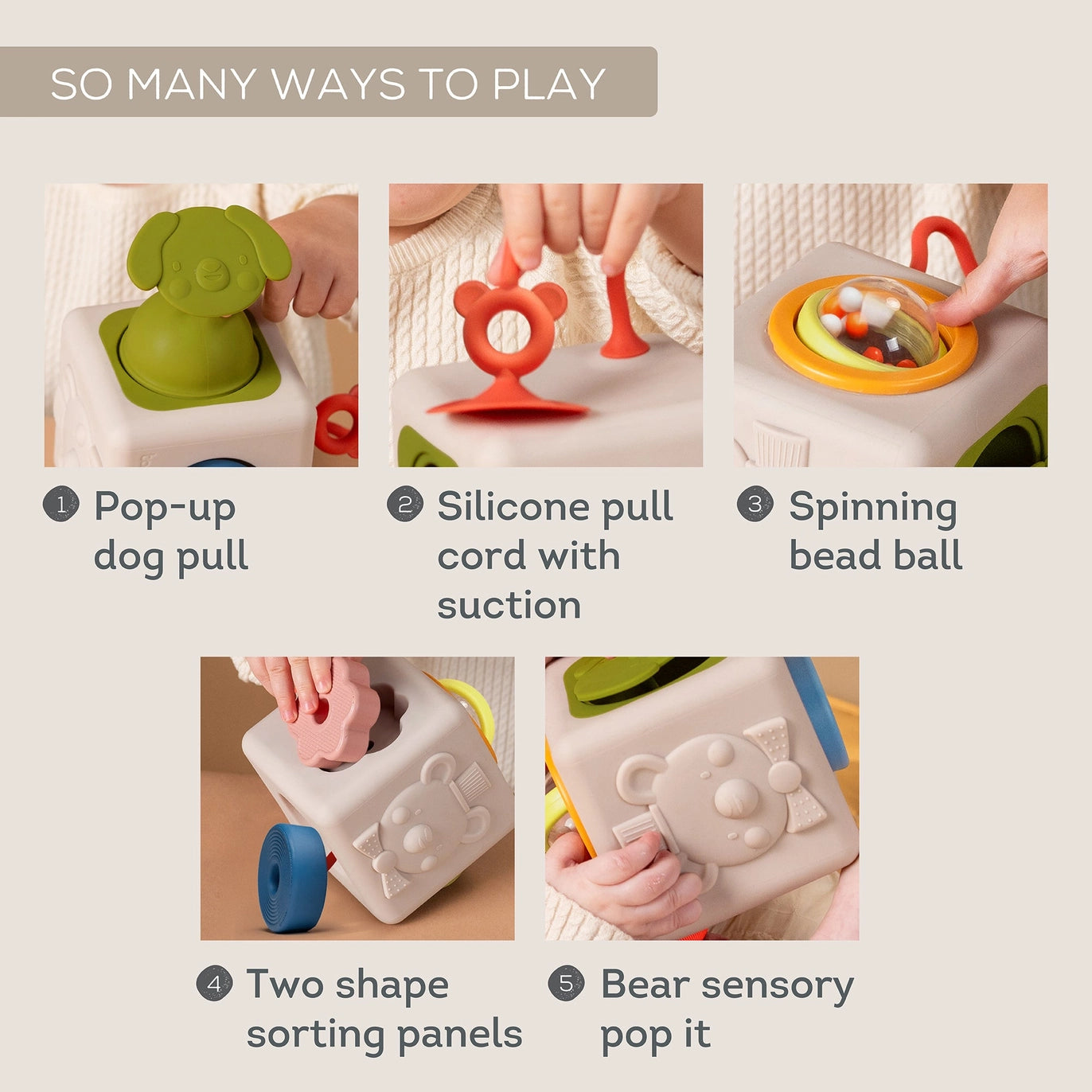 Peek & Play Silicone Cube