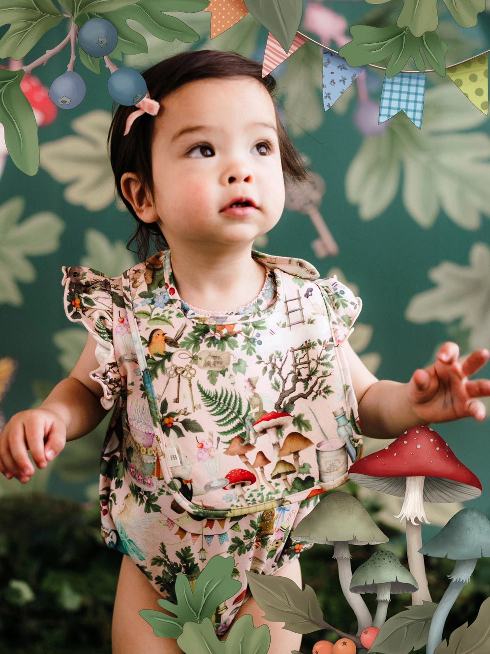 SALE Magic Faraway Tree Dandy Duo Bibs - Fairy White by Fleur Harris