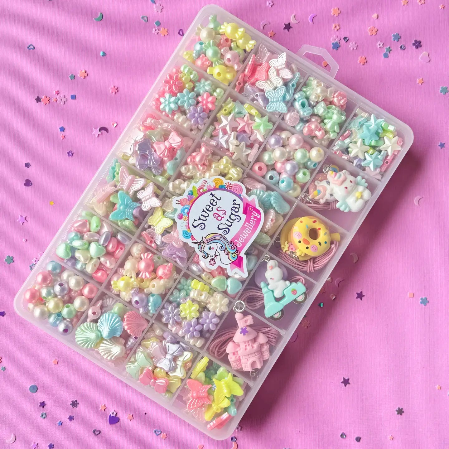 Jewellery Making Kit (Large) -  Pastel Shapes by Sweet As Sugar Jewellery