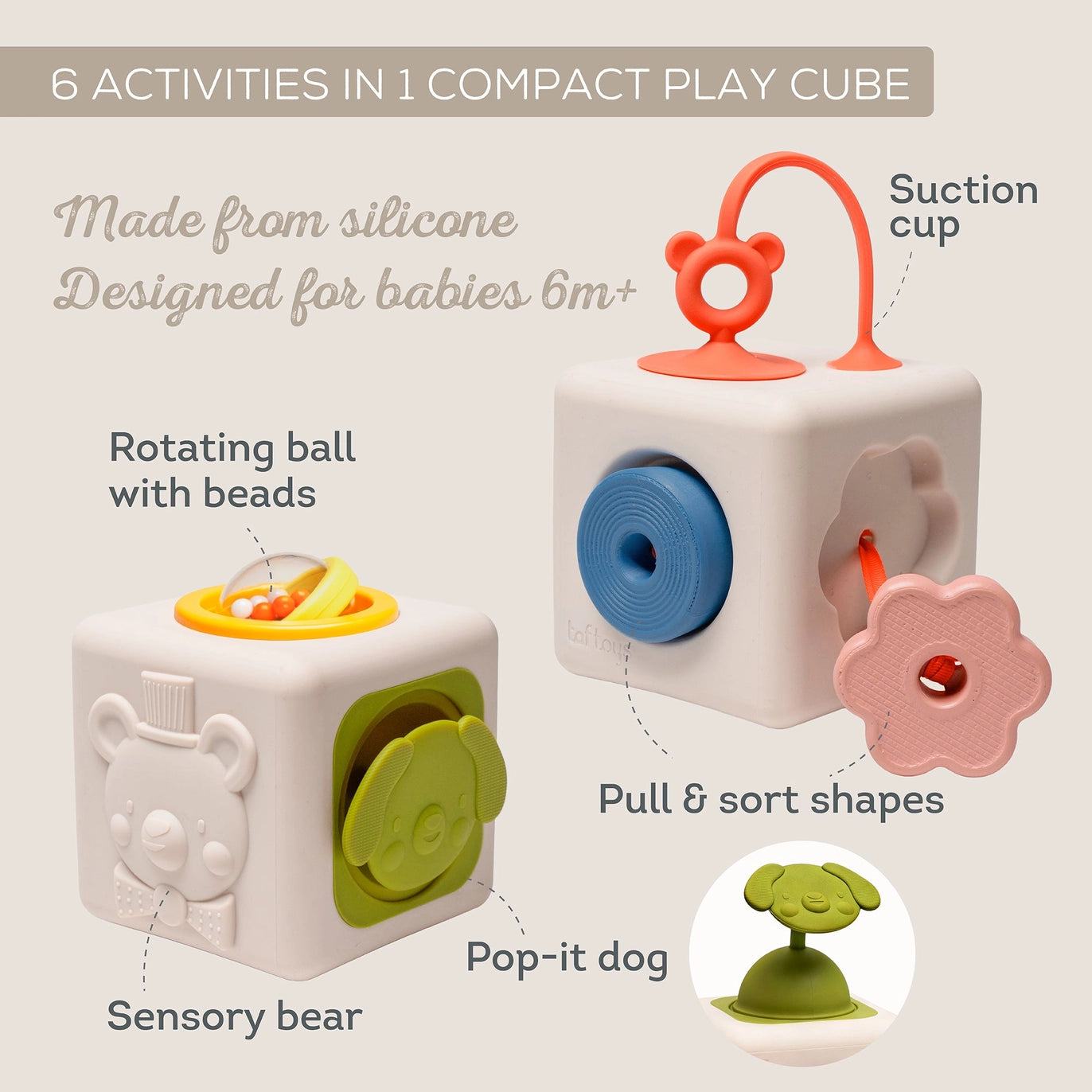 Peek & Play Silicone Cube