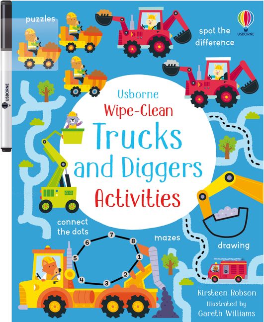 Wipe Clean: Trucks and Diggers Activities