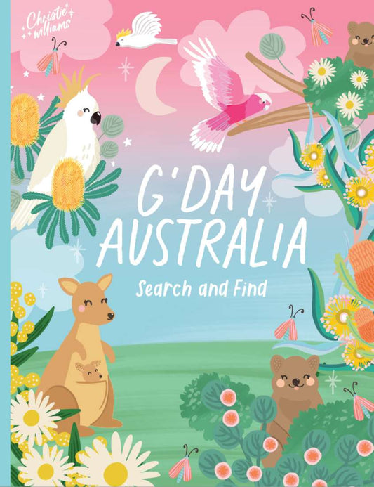 G'Day Australia Search and Find Hard Cover Book