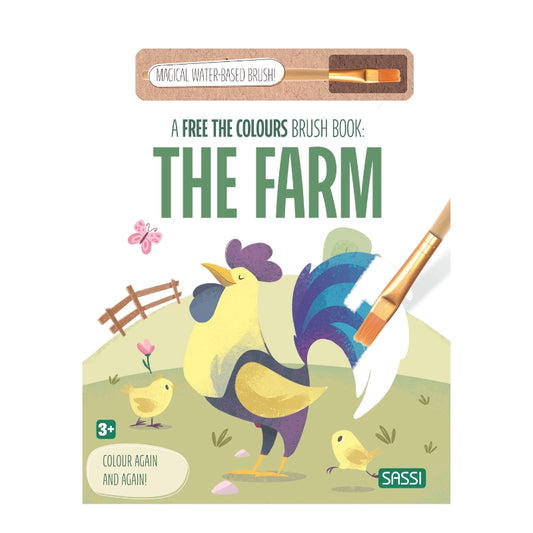 Sassi Free the Colours Reusable Paint Brush Book - the Farm (Board Book)