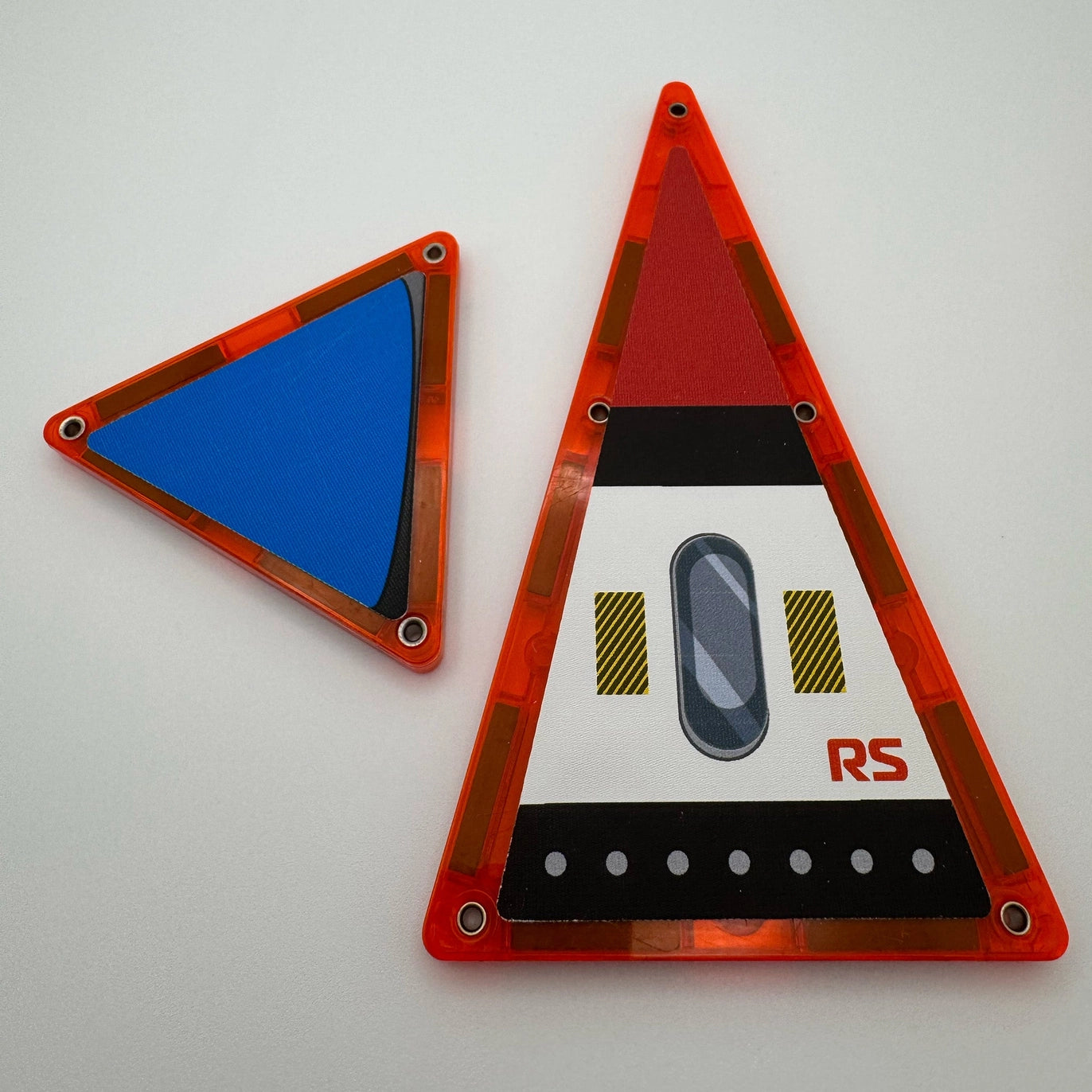 Rocket Ship: Reusable Decals For Customizing Magnetic Tiles