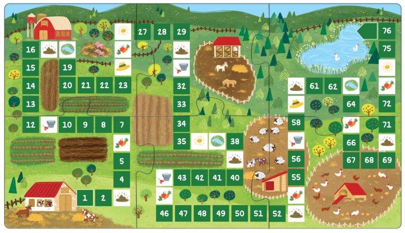 Sassi Games - On the Farm Board Game & Book Set