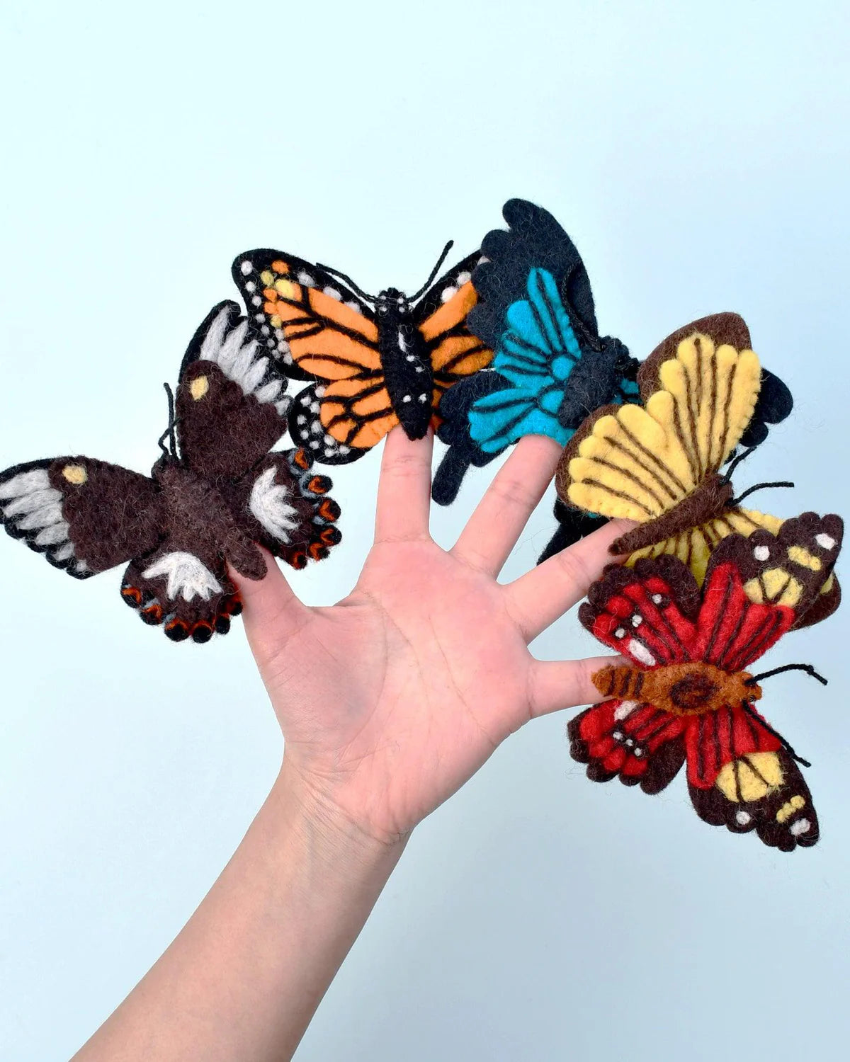 Felt Butterflies Finger Puppet Set by Tara's Treasures