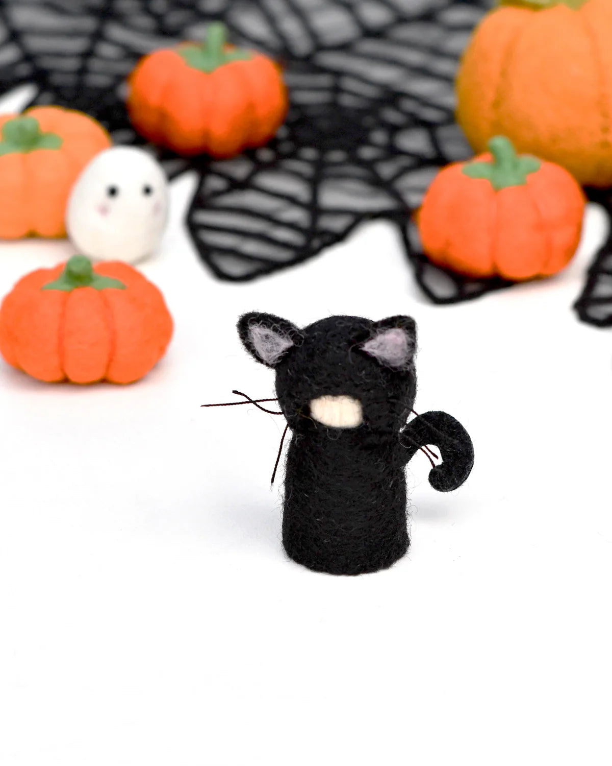 Felt Black Cat Peg Doll by Tara's Treasures