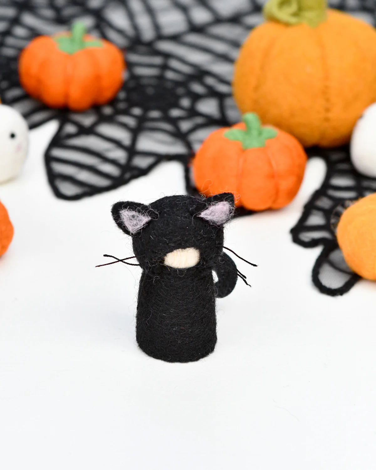 Felt Black Cat Peg Doll by Tara's Treasures