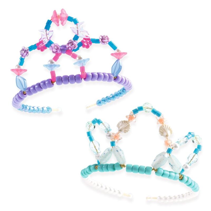 Duo of Tiaras Blue & Purple Bead Kit by Djeco
