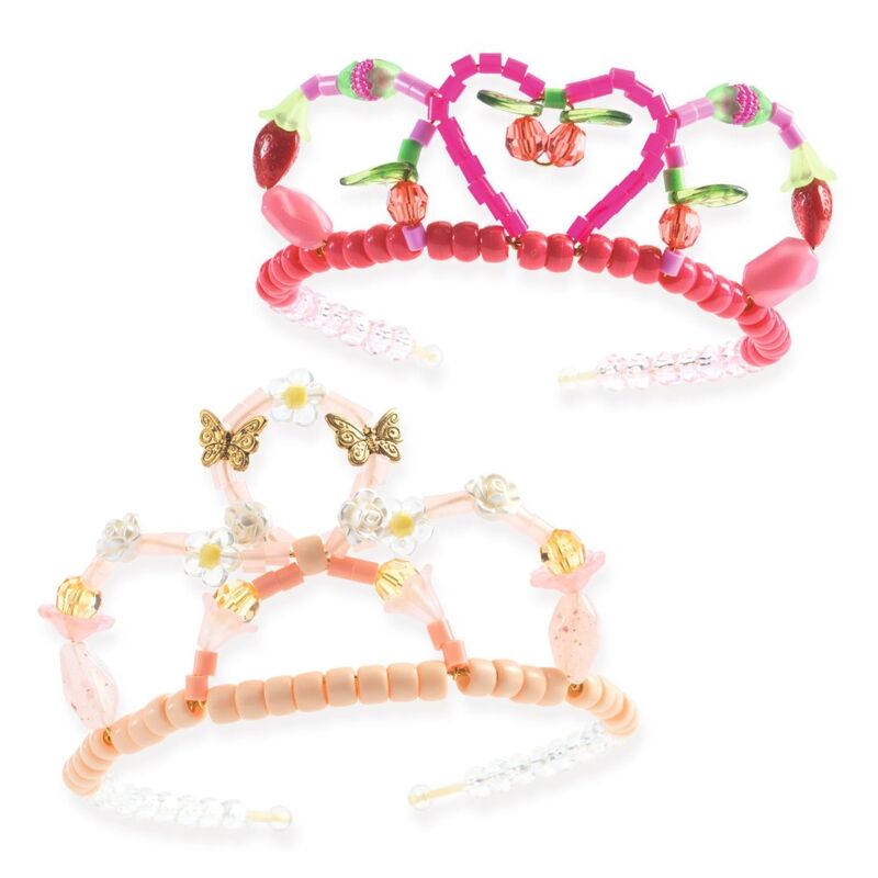 Duo of Tiaras Pink Bead Kit by Djeco