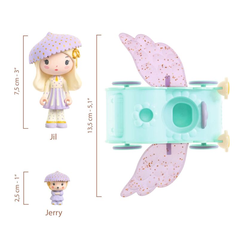 Jil & Jerry Tinyly Figurines & Tinycar