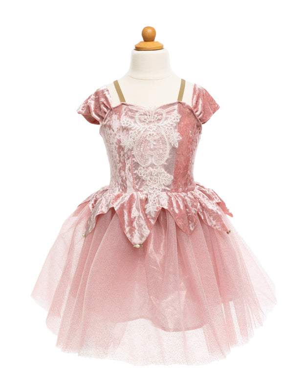 Dusty Rose Holiday Ballerina Dress - Size 5-6