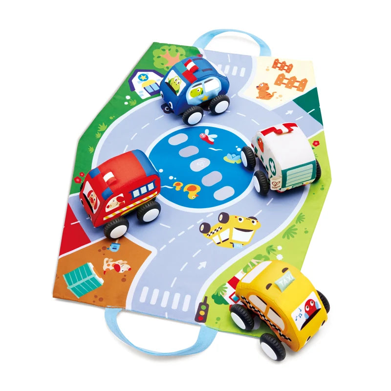Pull-Back Plush Car Set by Hape