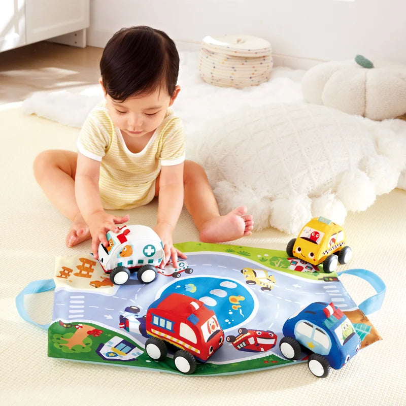 Pull-Back Plush Car Set by Hape