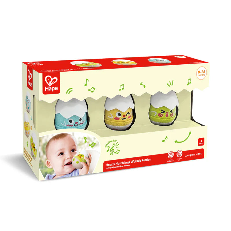 Happy Hatchlings Wobble Rattles by Hape