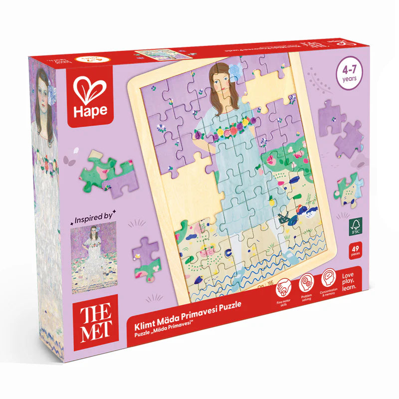 Klimt Mäda Primavesi Puzzle 49 Pieces by Hape