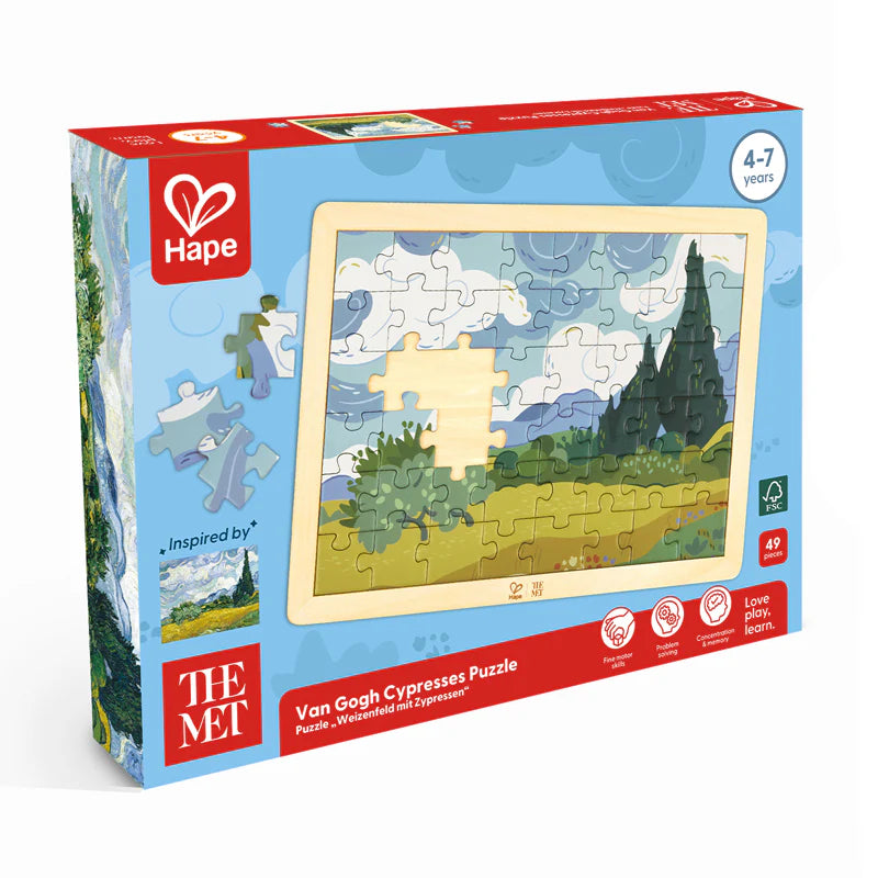 Van Gogh Cypresses Puzzle 49 Pieces by Hape