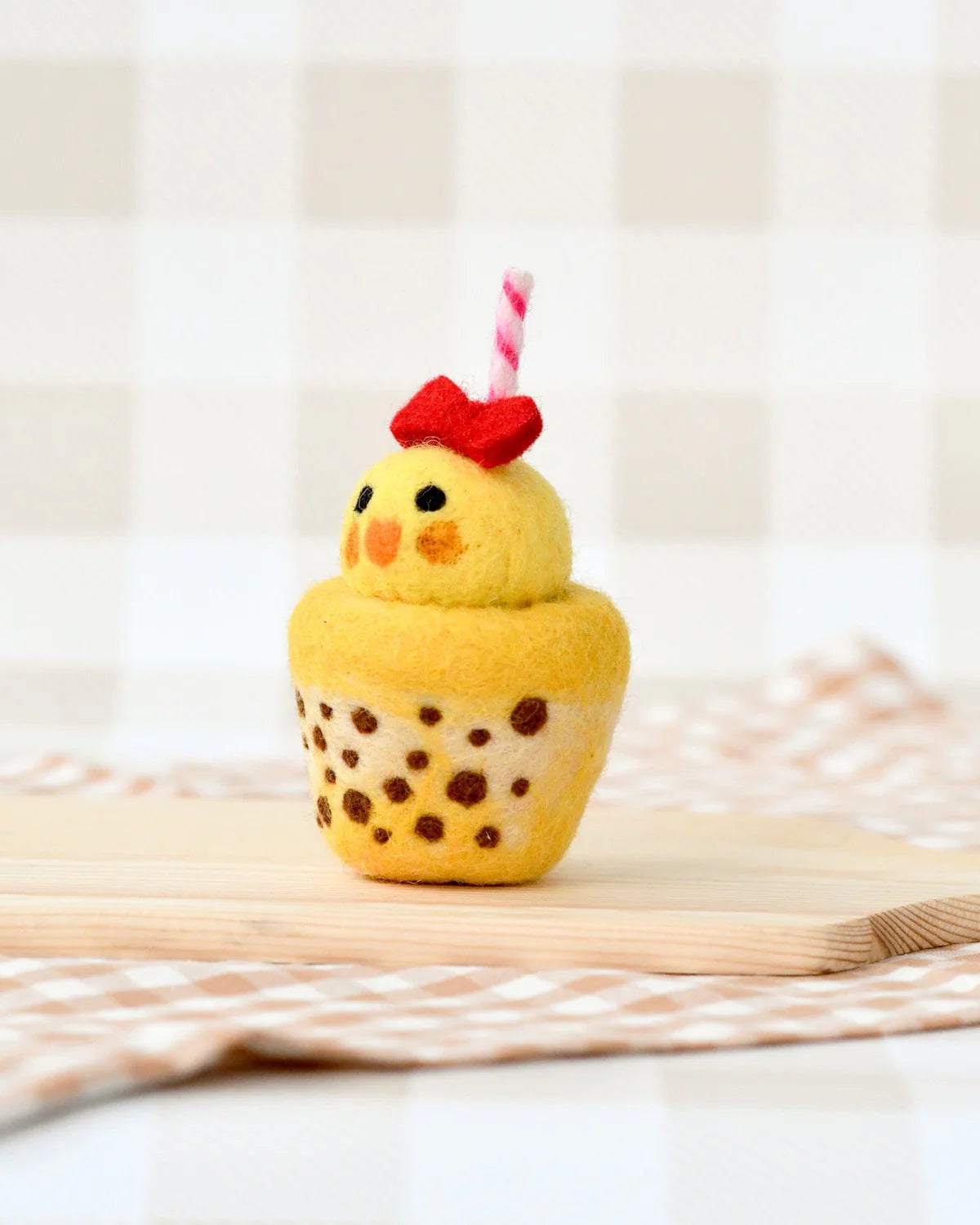 Felt Chick Boba Tea Drink by Tara's Treasures