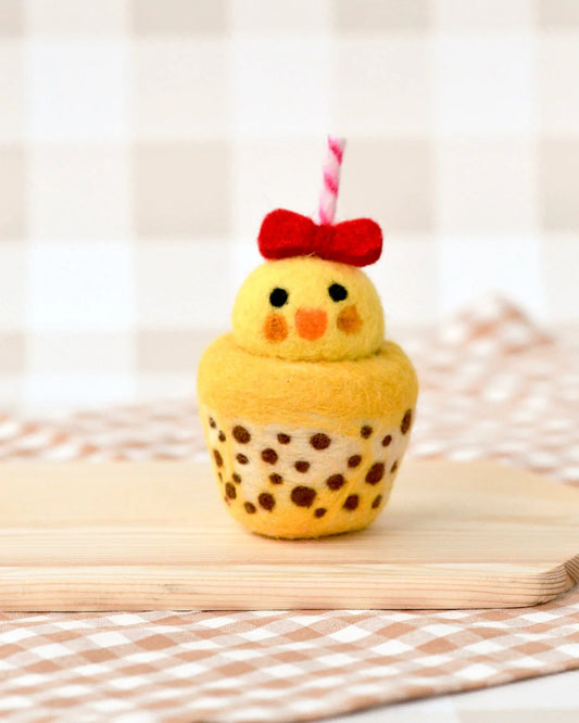 Felt Chick Boba Tea Drink by Tara's Treasures