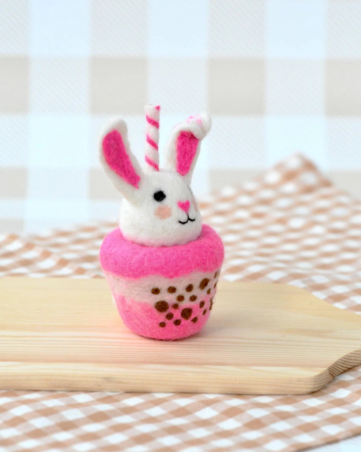 Felt Bunny Boba Tea Drink by Tara's Treasures