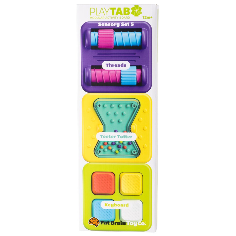 PlayTab Tile Set 5 (Threads, Teeter Totter, Keyboard) by Fat Brain Toys