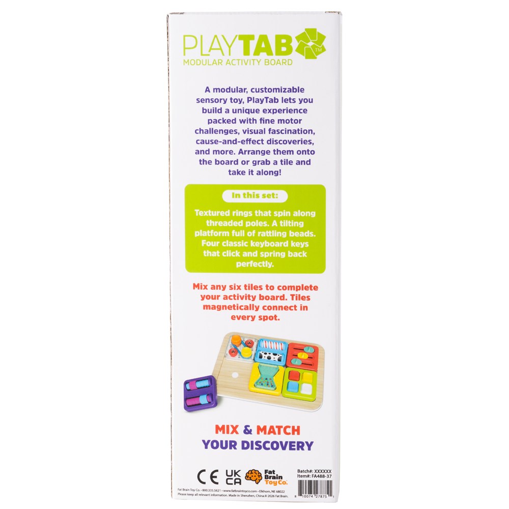 PlayTab Tile Set 5 (Threads, Teeter Totter, Keyboard) by Fat Brain Toys