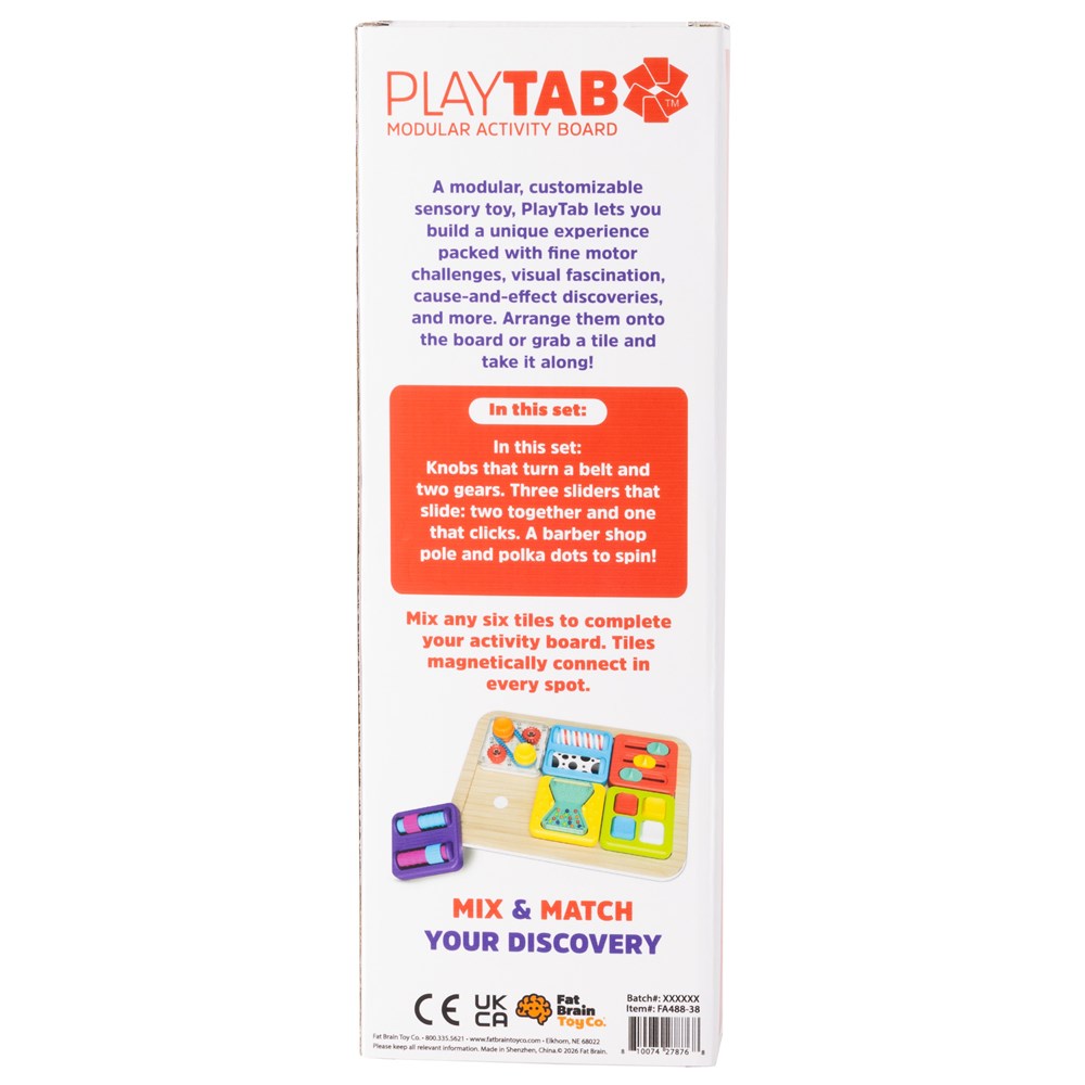 PlayTab Tile Set 6 (Pulleys, Sliders, Spinners) by Fat Brain Toys