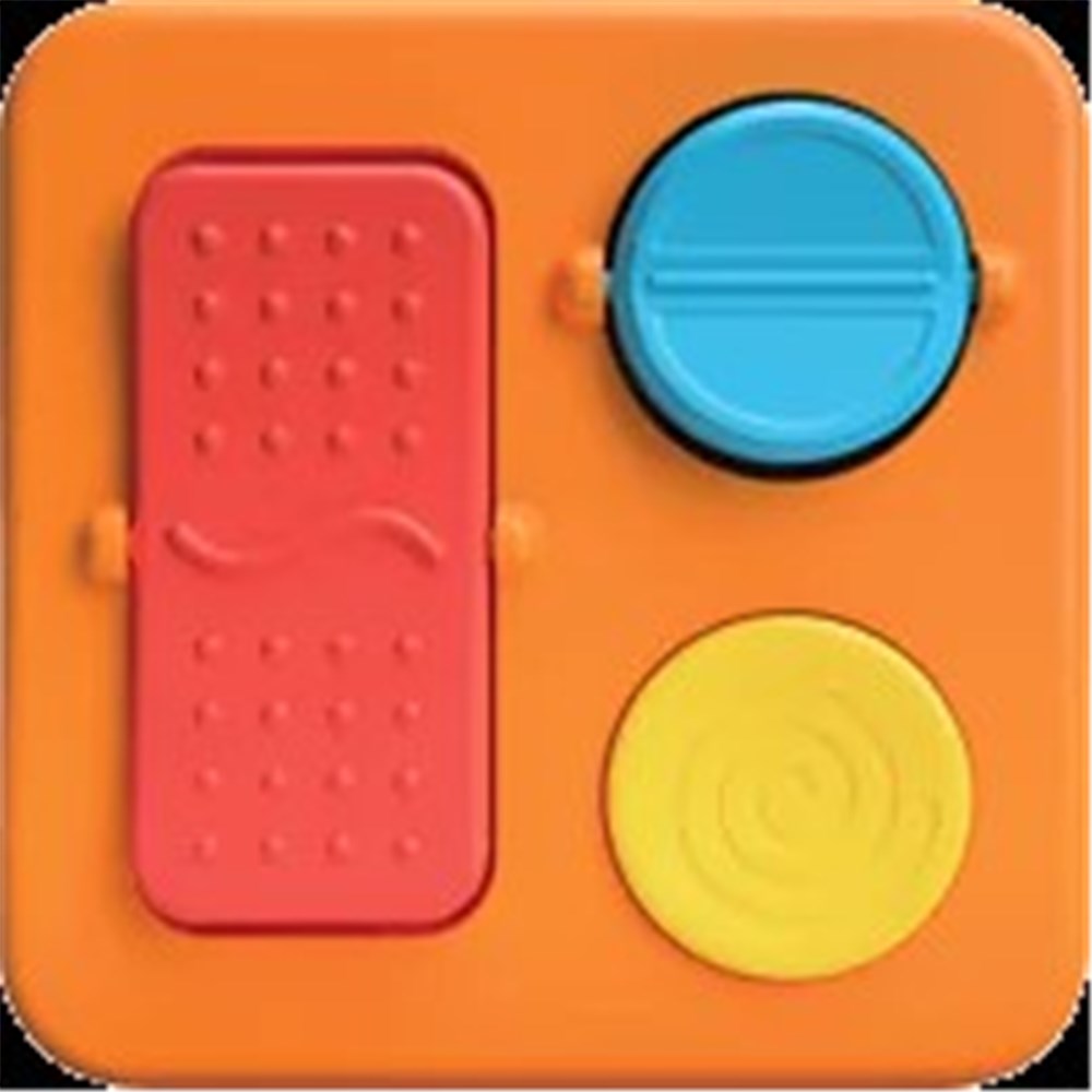 PlayTab Sensory Set Two - Trackball Tile, Colour Wheel, Switches Tile by Fat Brain Toys