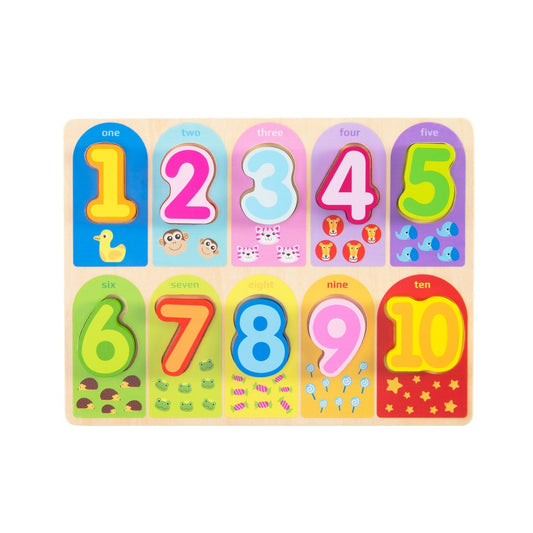 Let's Count to Ten Wooden Puzzle by Fat Brain Toys