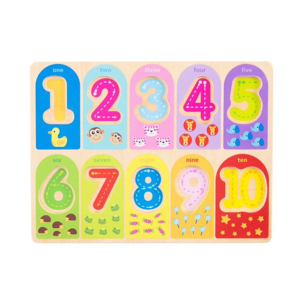 Let's Count to Ten Wooden Puzzle by Fat Brain Toys