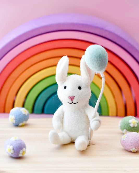 Felt Rabbit With Balloon Toy