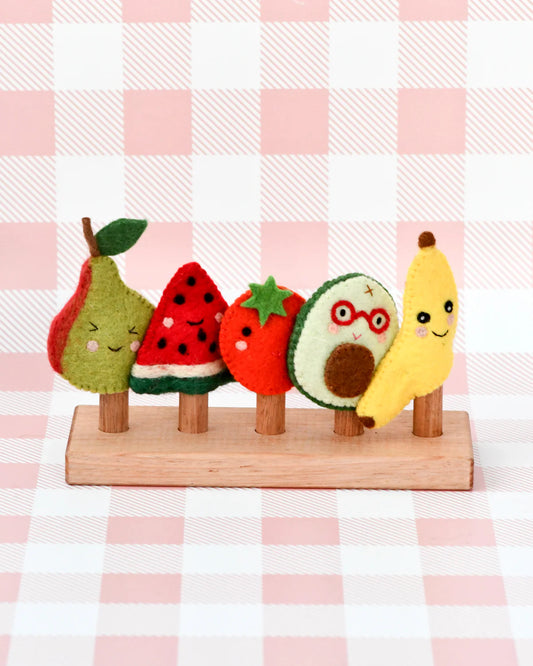 Felt Fruits Finger Puppets by Tara's Treasures