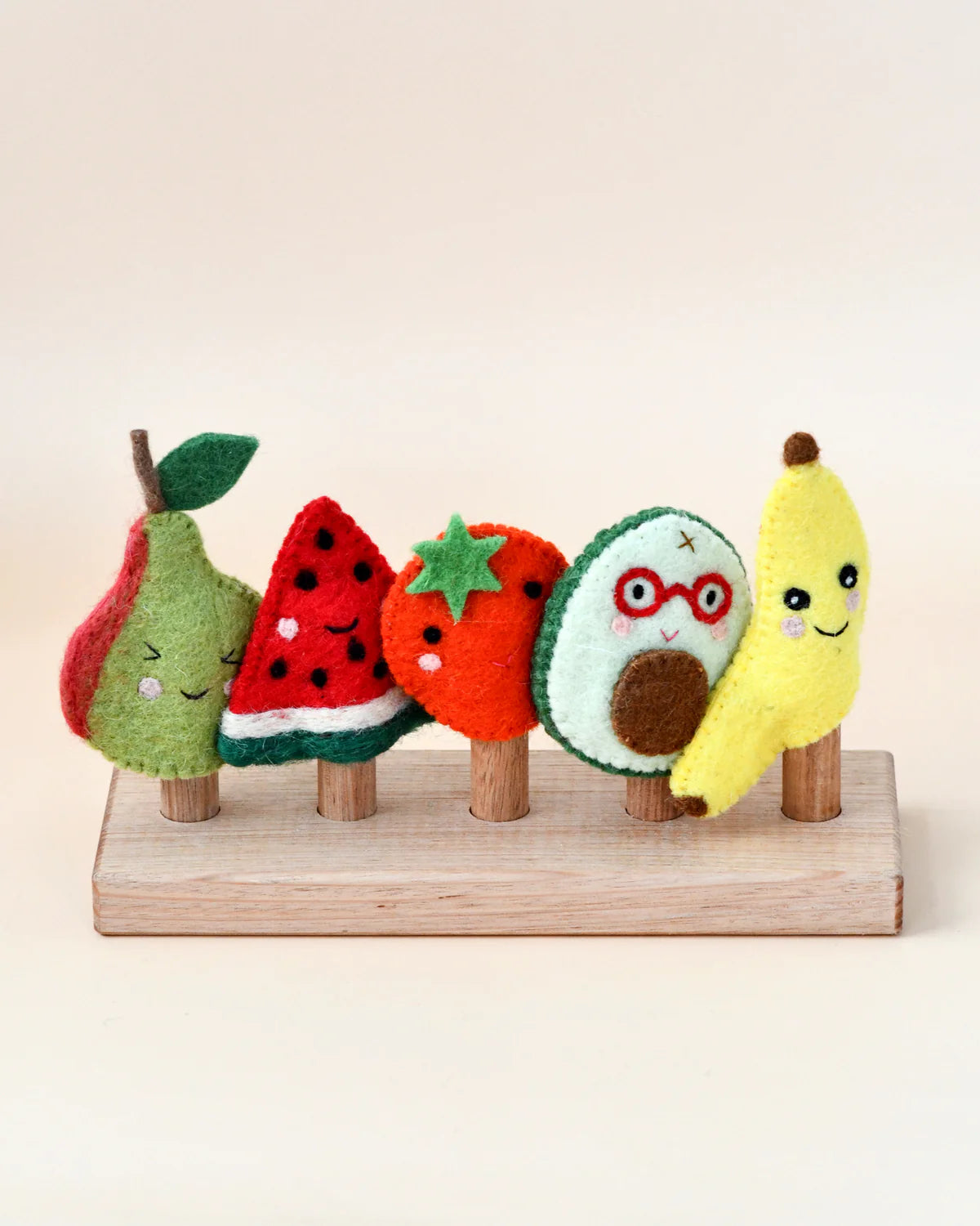 Felt Fruits Finger Puppets by Tara's Treasures