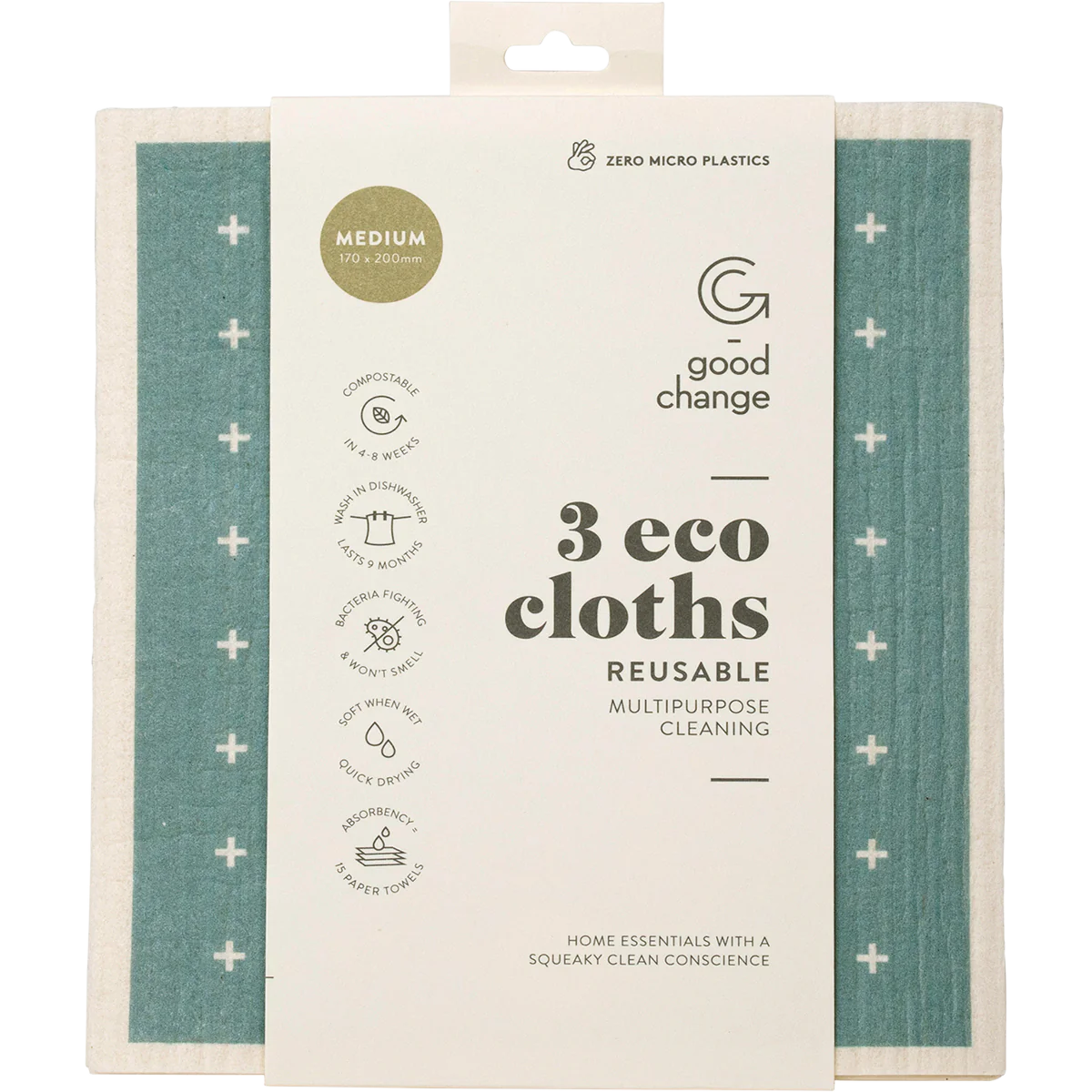 Eco Cloth Medium - Pack of Three by Good Change Store