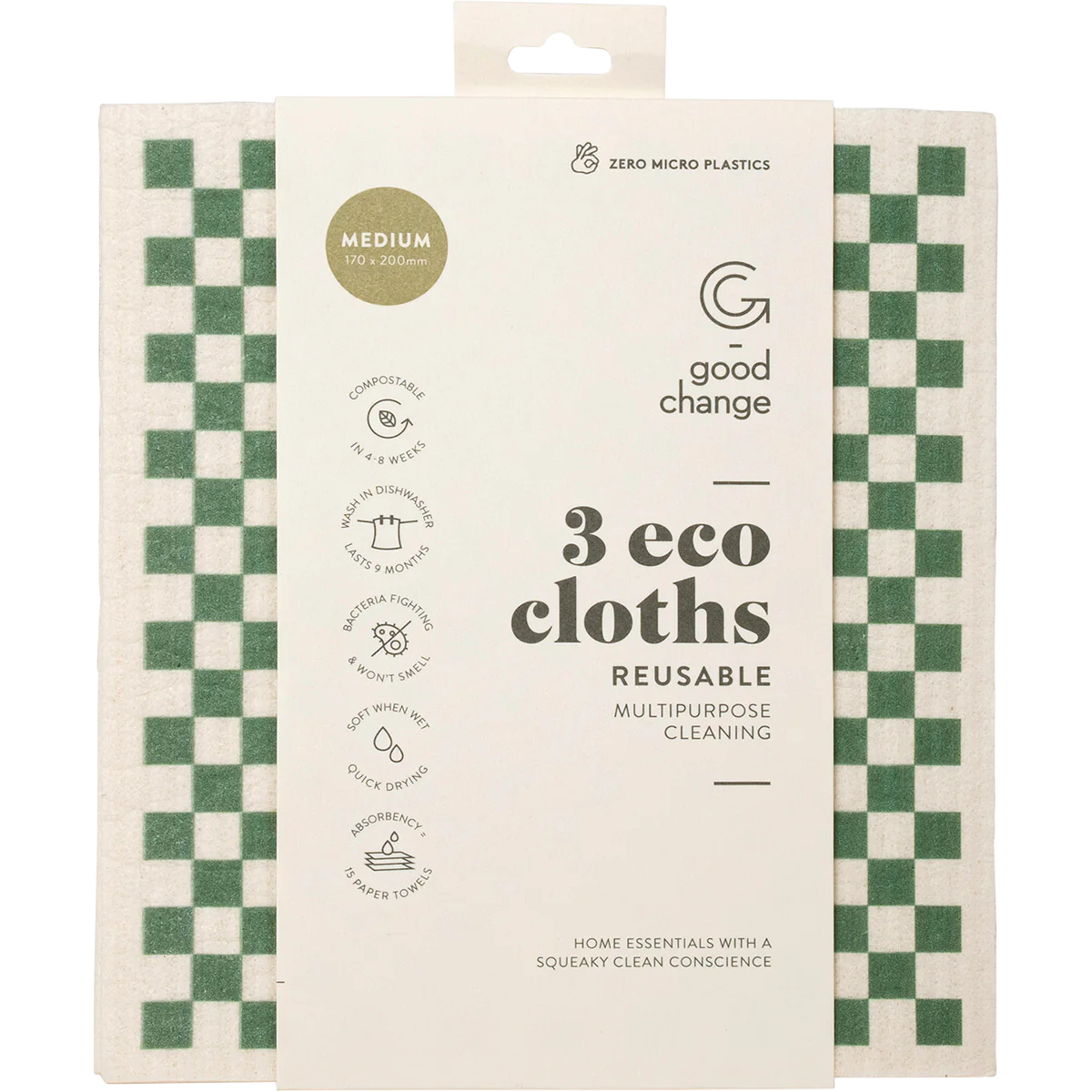 Eco Cloth Medium - Pack of Three by Good Change Store