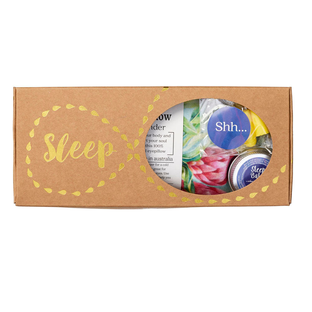 Sleep Gift Pack – Protea Eyepillow, Sleep Balm and Earplugs by Wheatbag Love