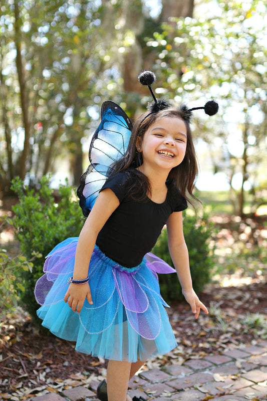 Midnight Butterfly Tutu with Wings & Headband - Size 4-6