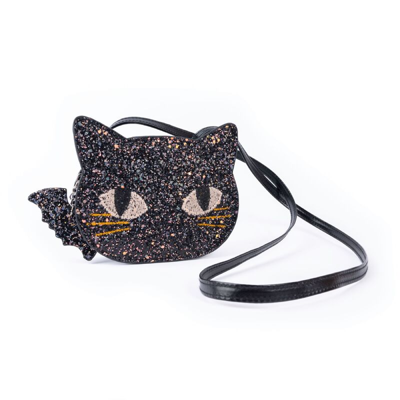 Cat's Meow Chunky Glitter Purse - Black