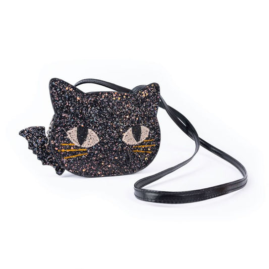 Cat's Meow Chunky Glitter Purse - Black
