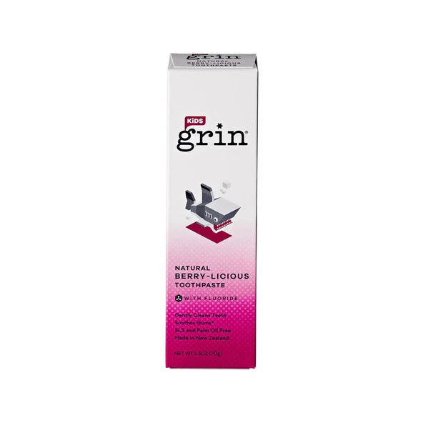 GRIN Toothpaste Kids Berry-Licious with Fluoride 70g