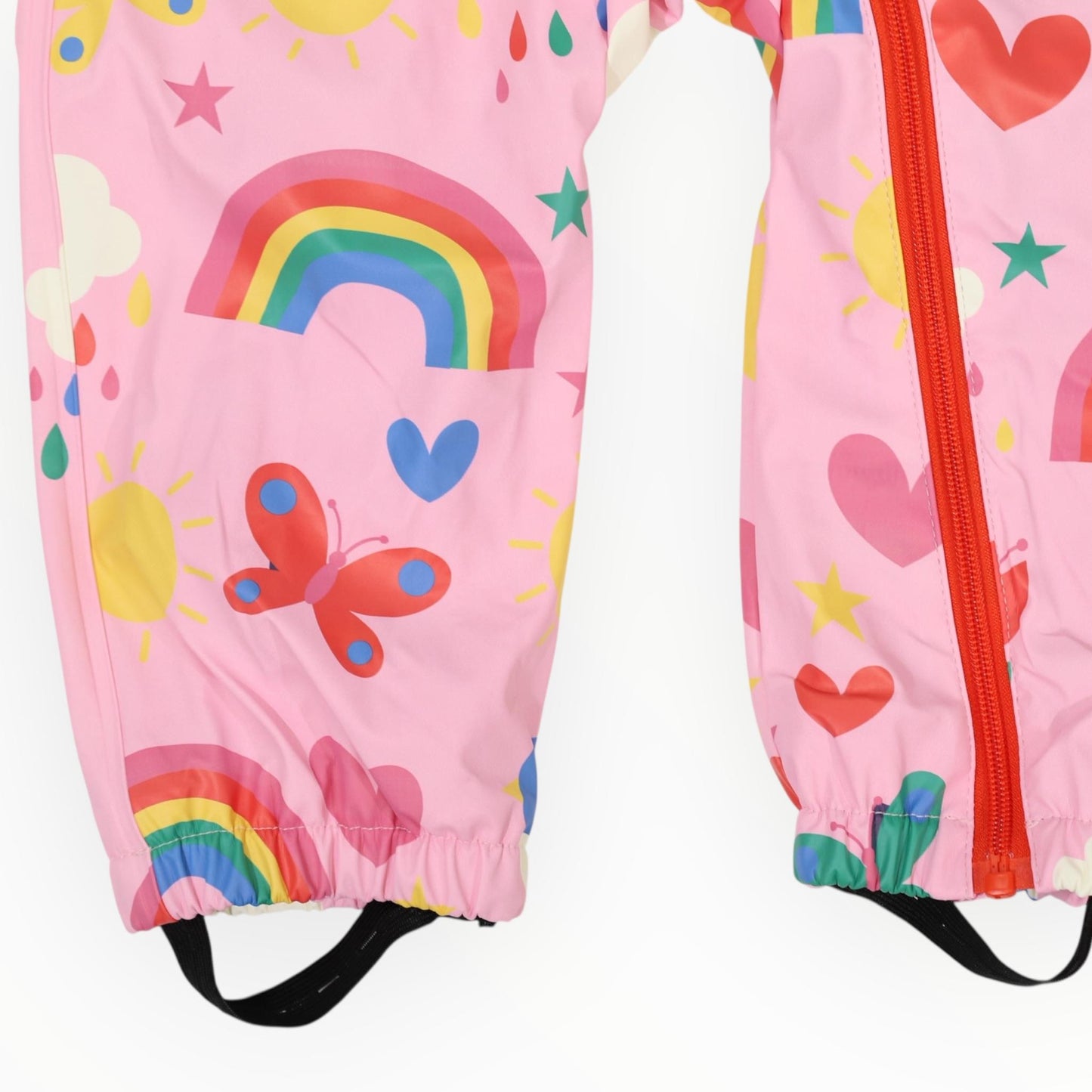 Spring Rainbow Rainsuit Pink
