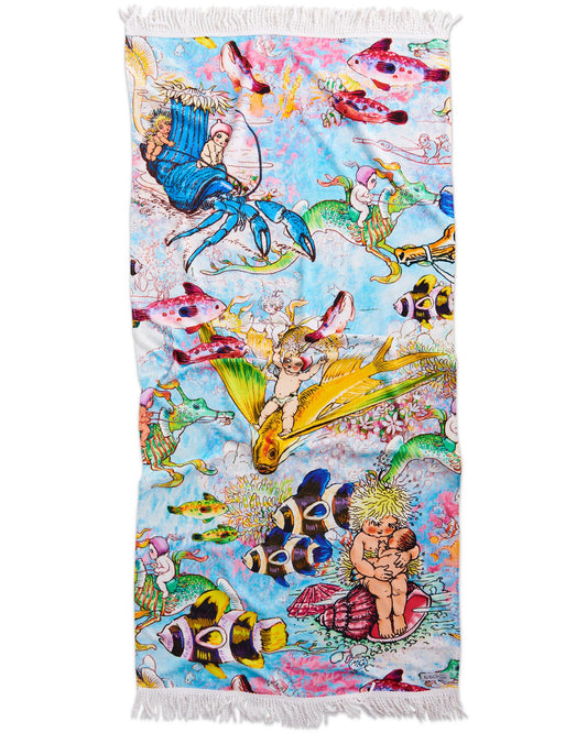 Kip&Co x May Gibbs Waterworld Terry Beach Towel One Size