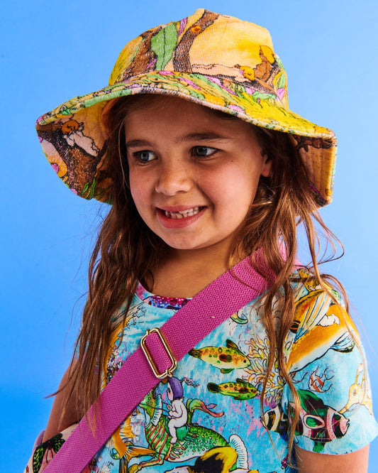 Kip&Co x May Gibbs Sunrise Delight Terry Kids Beach Hat One Size