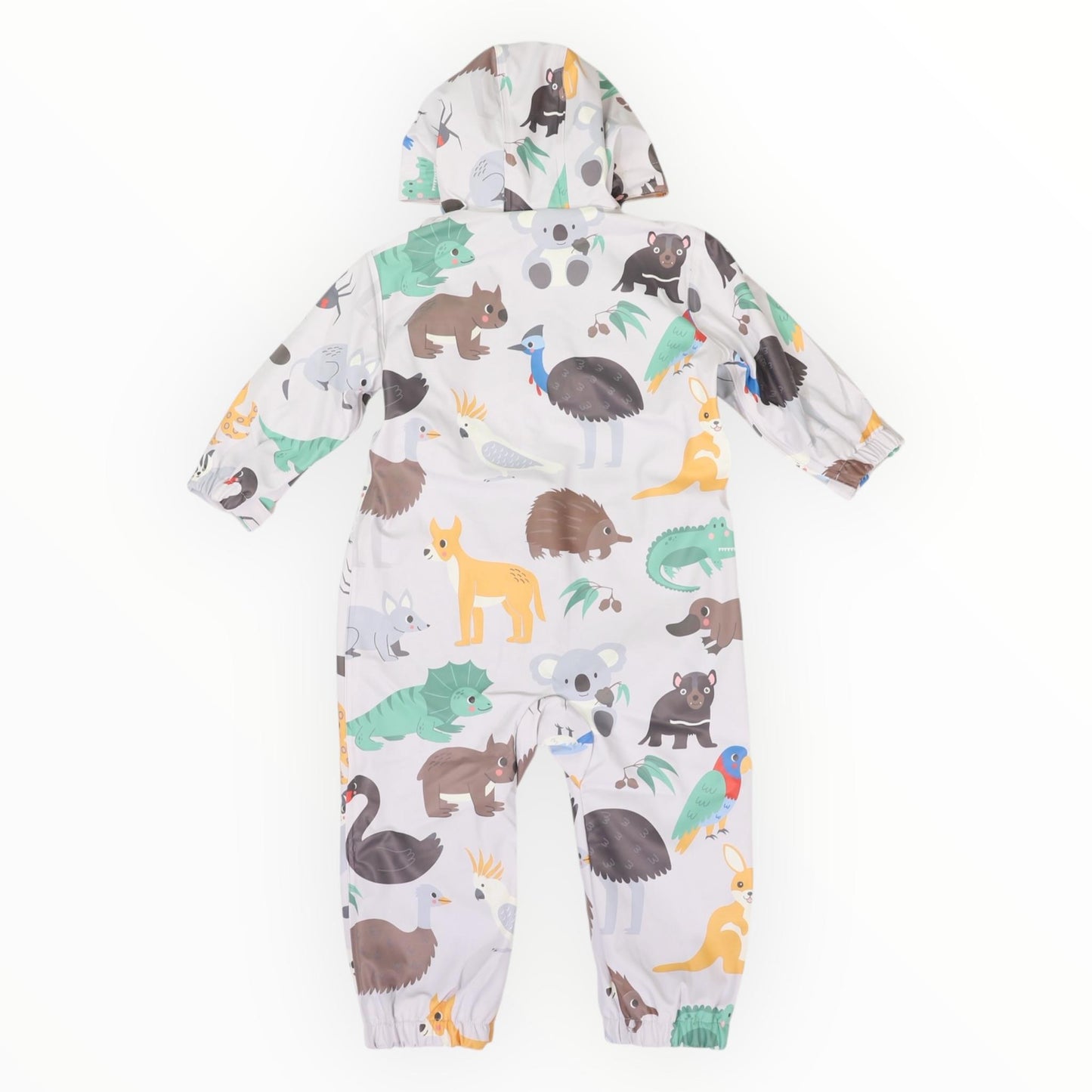 Australian Animal Printed Rainsuit Grey