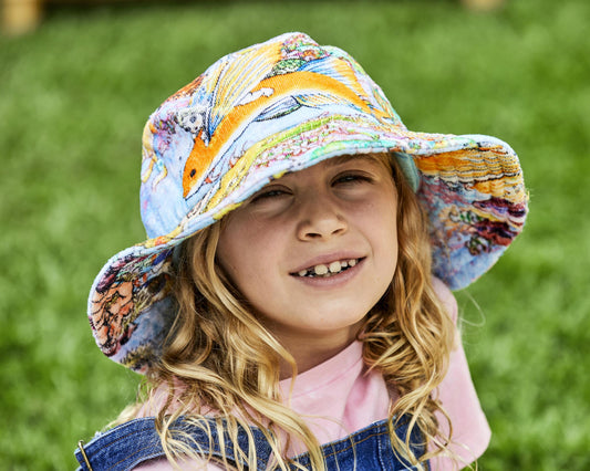 Kip&Co x May Gibbs Waterworld Terry Kids Beach Hat One Size